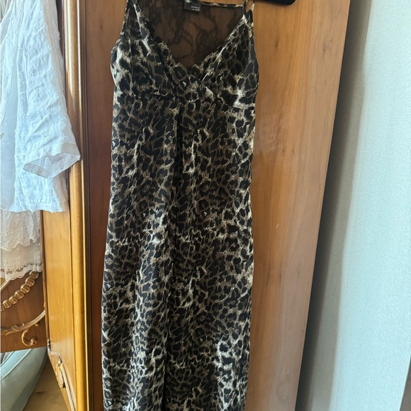 Sparkle & Fade Dresses & Skirts - Sparkle & Fade leopard Black Lace Dress